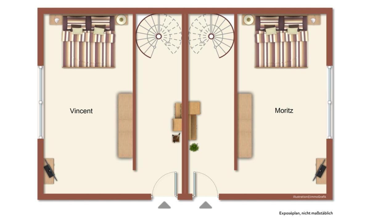 דירות רוסטוק Haus Vier Freunde, Vincent מראה חיצוני תמונה