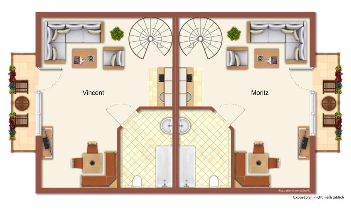 דירות רוסטוק Haus Vier Freunde, Vincent מראה חיצוני תמונה